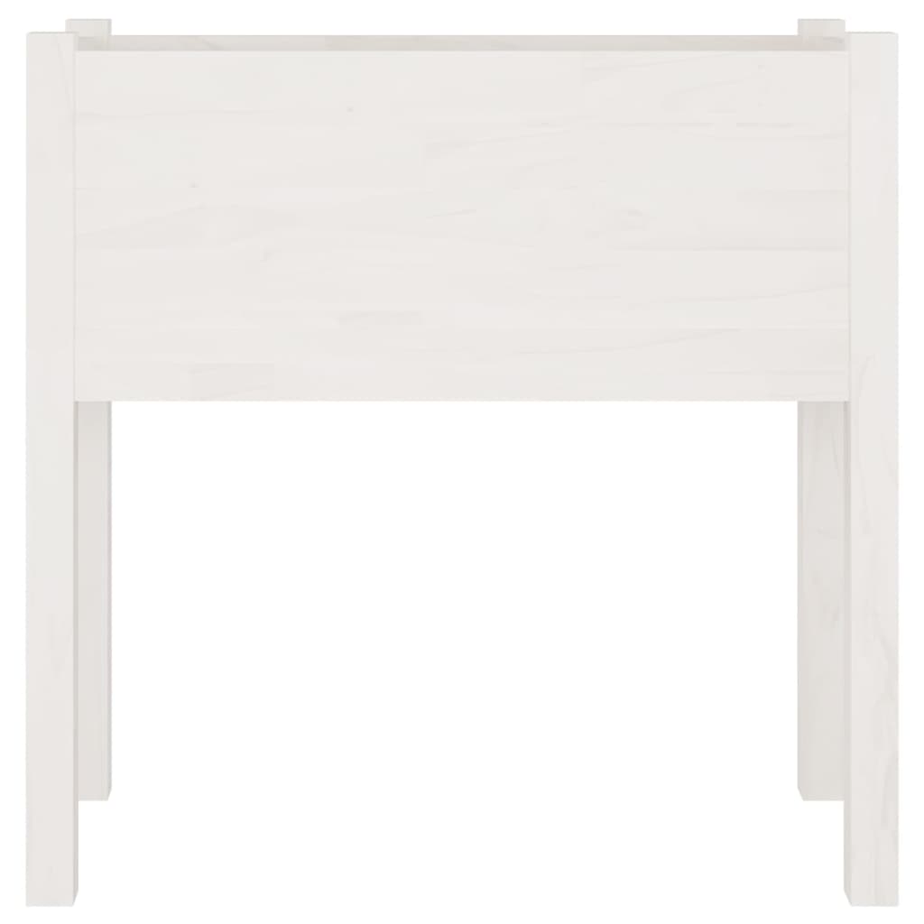 Garden Planter White 70x31x70 cm Solid Pinewood