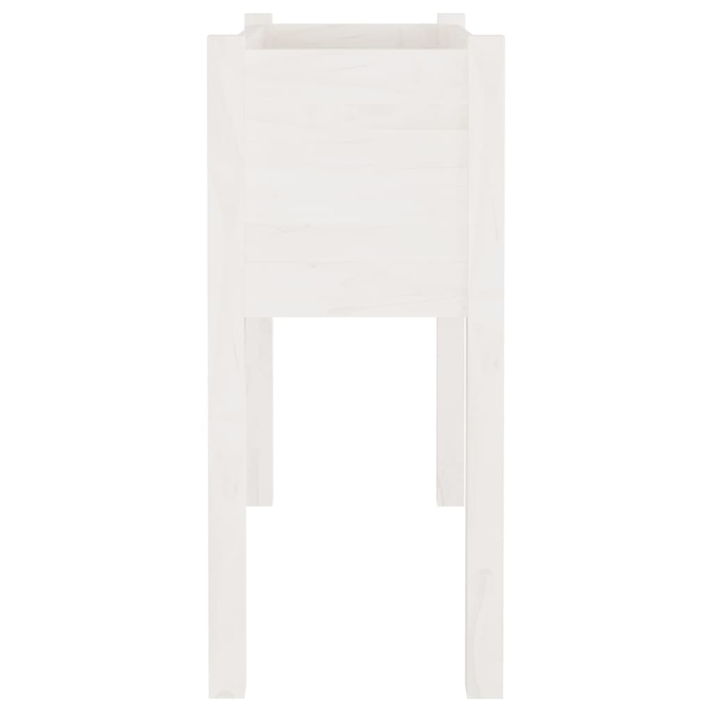 Garden Planter White 70x31x70 cm Solid Pinewood