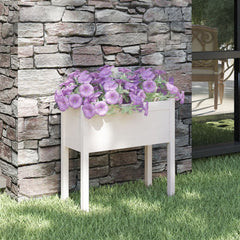 Garden Planter White 70x31x70 cm Solid Pinewood