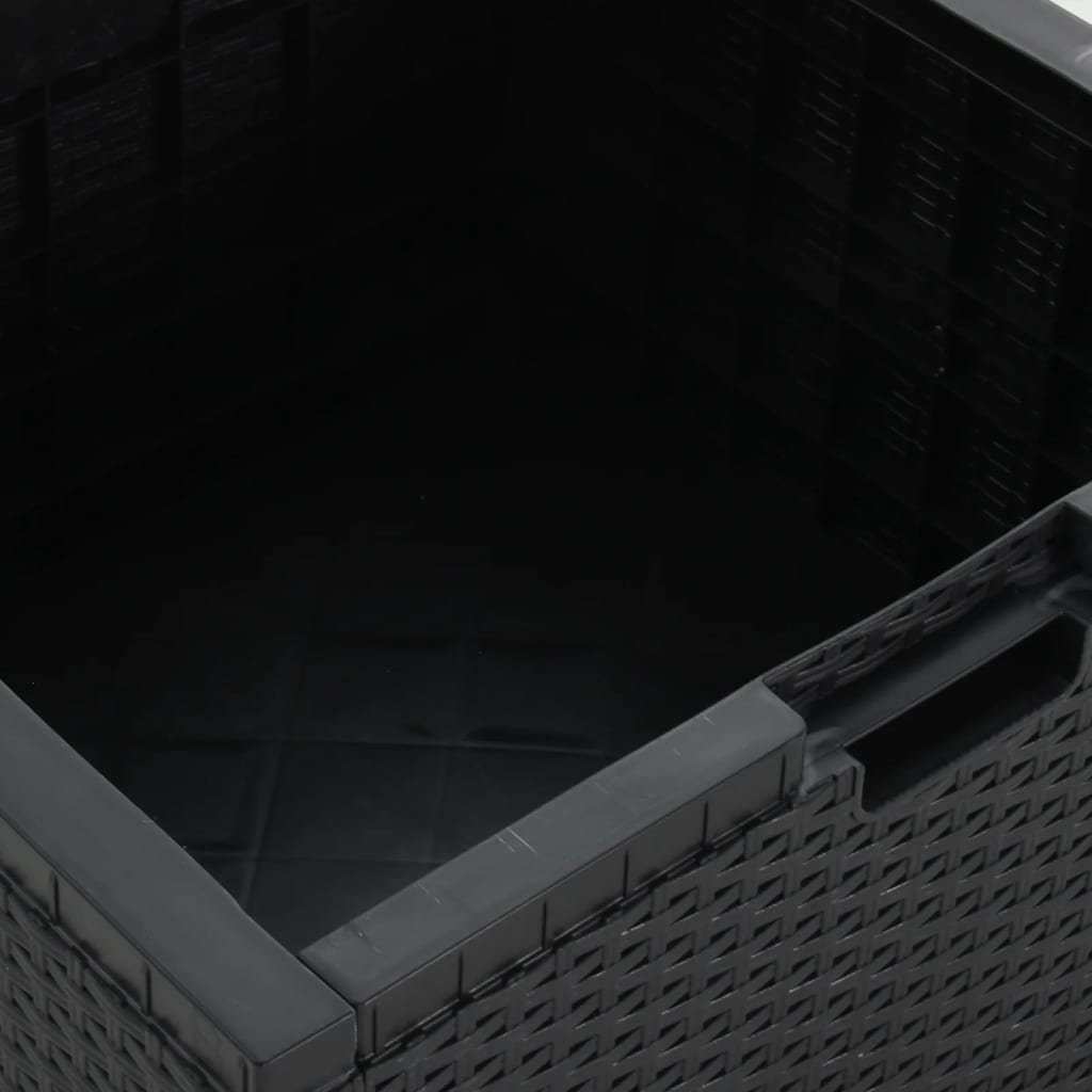 Garden Storage Box 60x54x41 cm PP Rattan Graphite