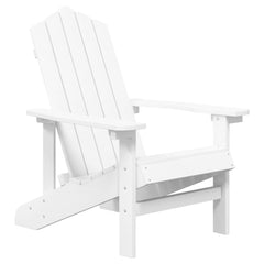 Garden Adirondack Chair with Table HDPE White