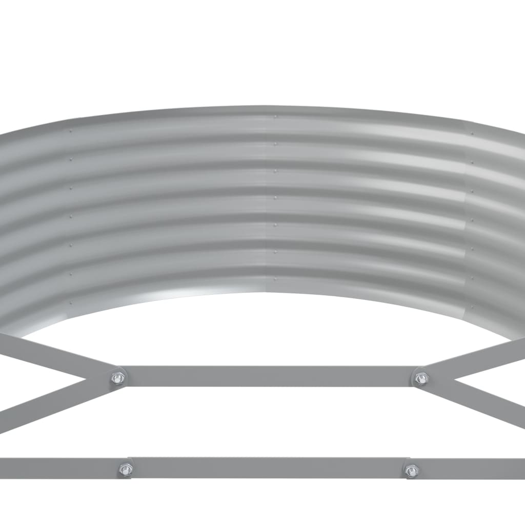 Garden Raised Bed Powder-coated Steel 507x100x36 cm Silver