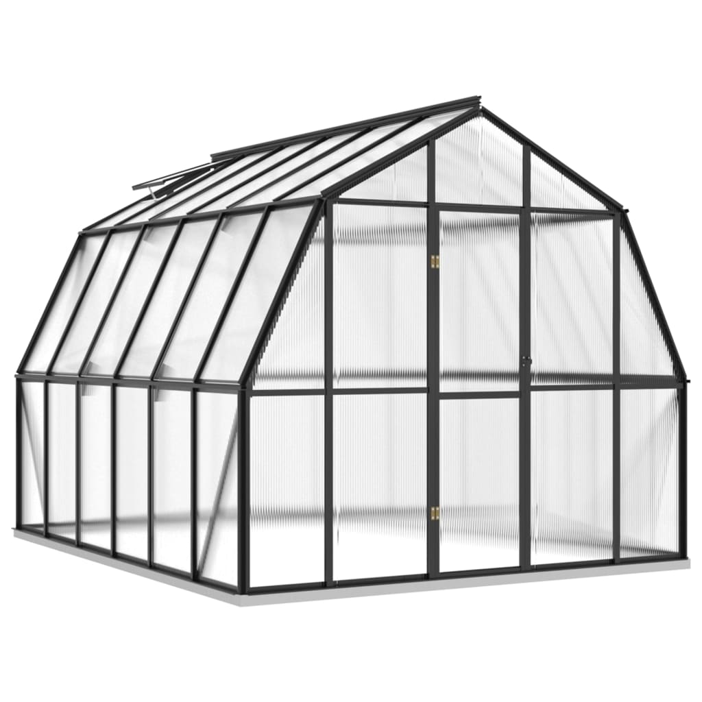 Greenhouse with Base Frame Anthracite 9.53 m² Aluminium