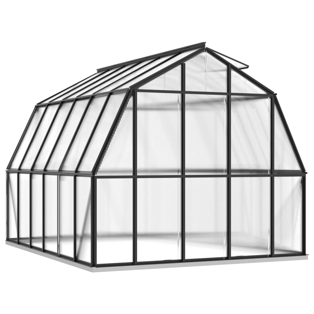 Greenhouse with Base Frame Anthracite 9.53 m² Aluminium