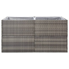 Garden Planter Grey 157x80x80 cm Poly Rattan