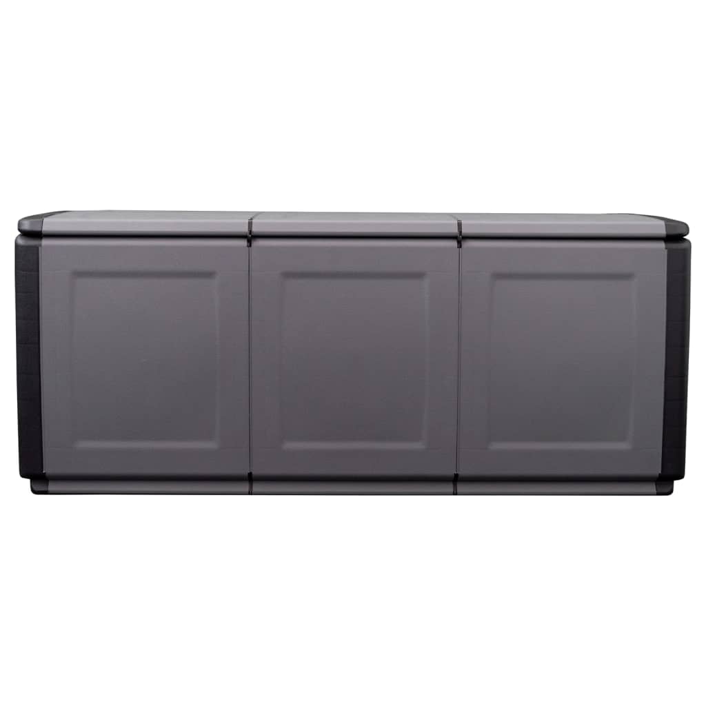 Garden Storage Box 138x53x57 cm 330 L Dark Grey and Black