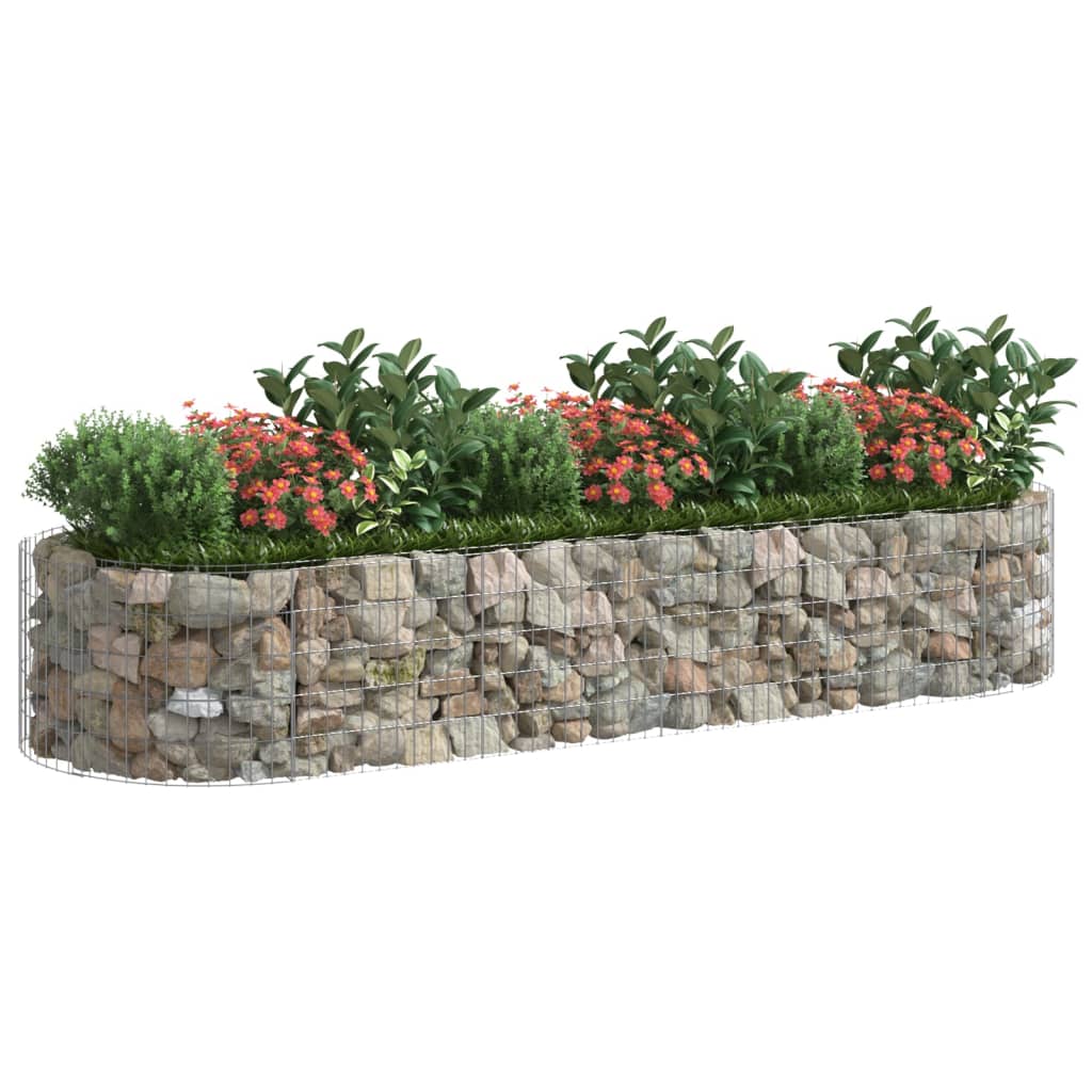 Gabion Raised Bed Galvanised Iron 300x100x50 cm