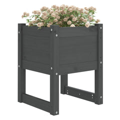 Planter Grey 40x40x52.5 cm Solid Wood Pine