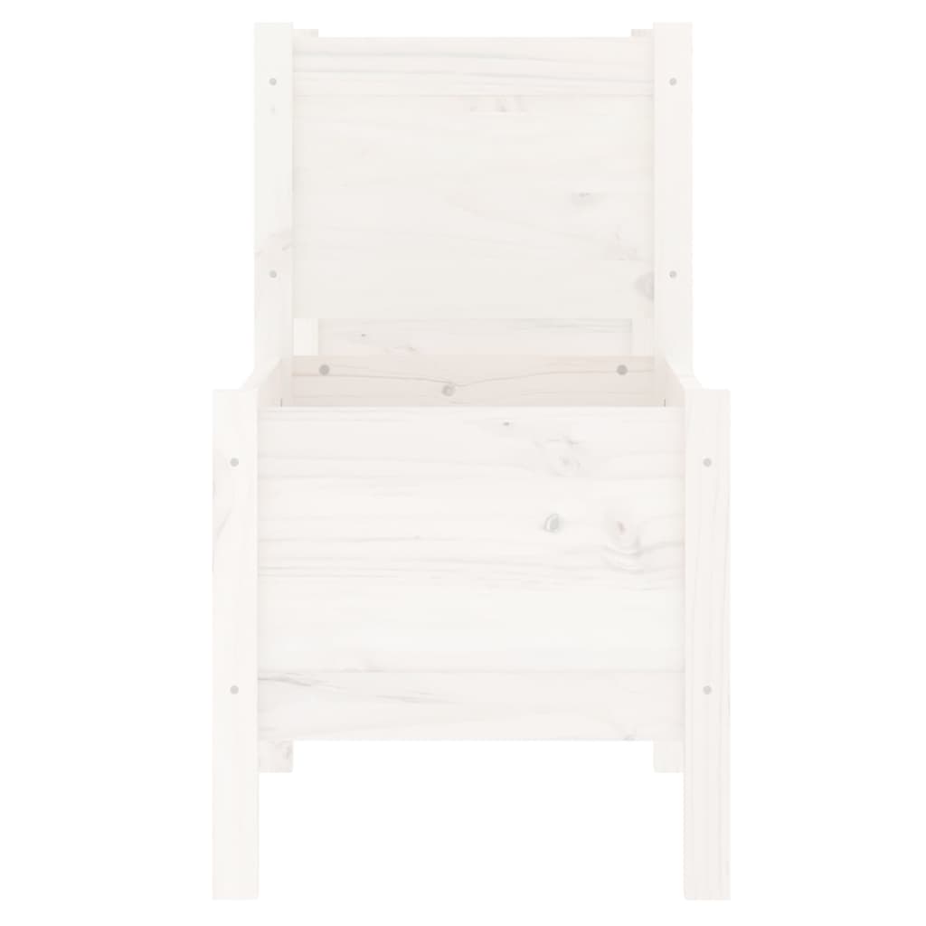 Planter White 245.5x44x75 cm Solid Wood Pine