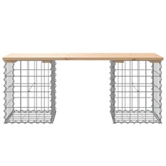 Garden Bench Gabion Design 103x31x42 cm Solid Wood Pine