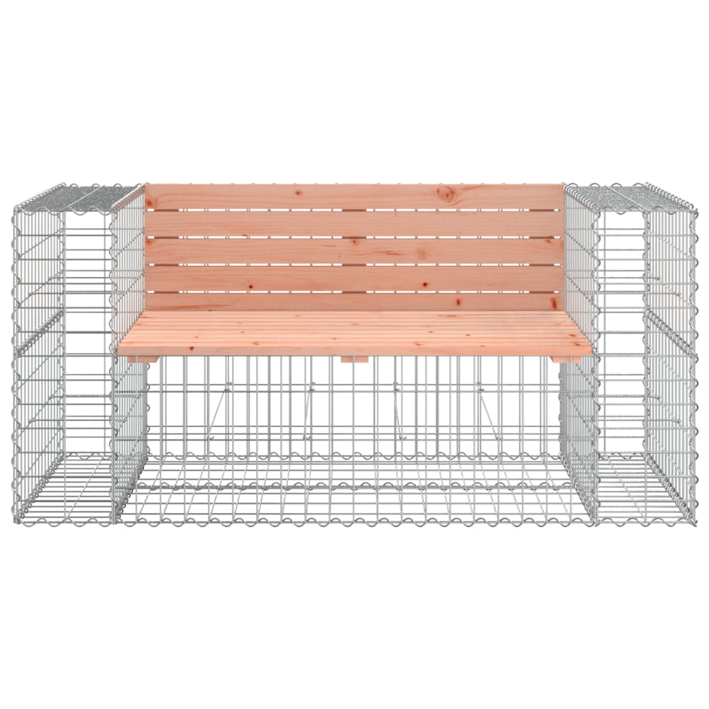 Garden Bench Gabion Design 143x71x65.5 cm Solid Wood Douglas