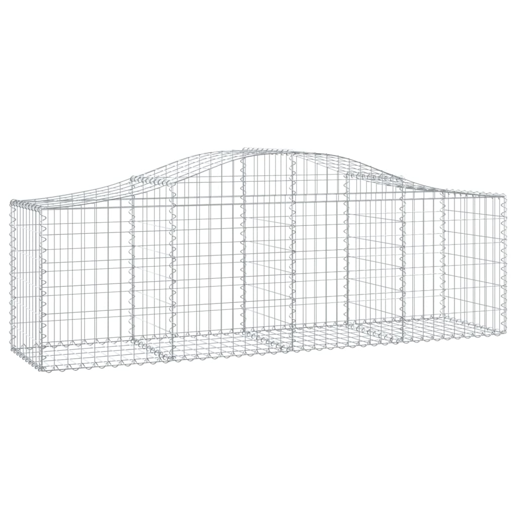 Arched Gabion Baskets 3 pcs 200x50x60/80 cm Galvanised Iron