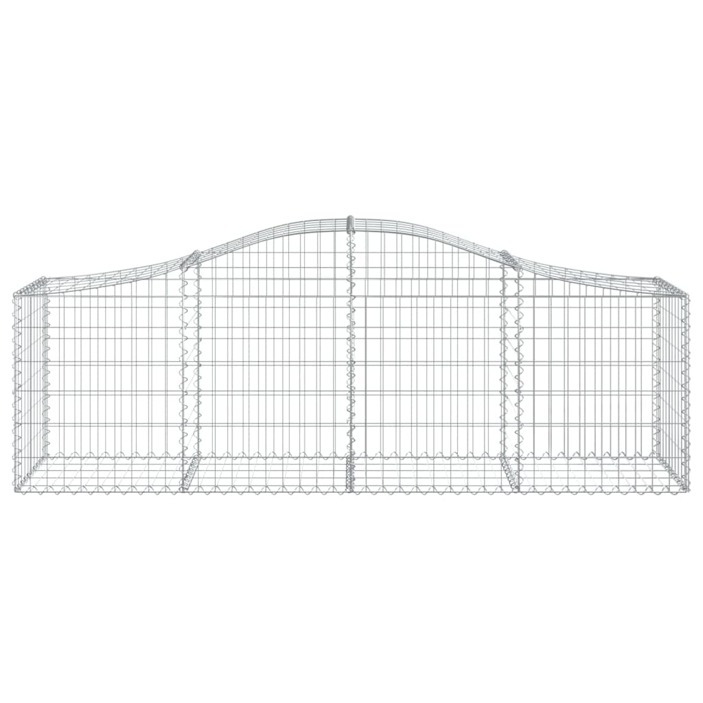 Arched Gabion Baskets 3 pcs 200x50x60/80 cm Galvanised Iron