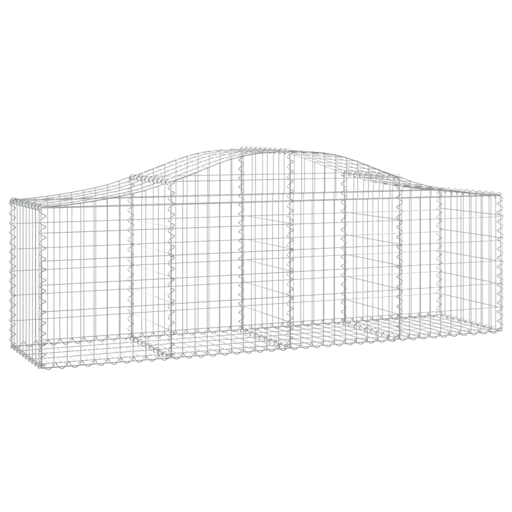 Arched Gabion Baskets 7 pcs 200x50x60/80 cm Galvanised Iron