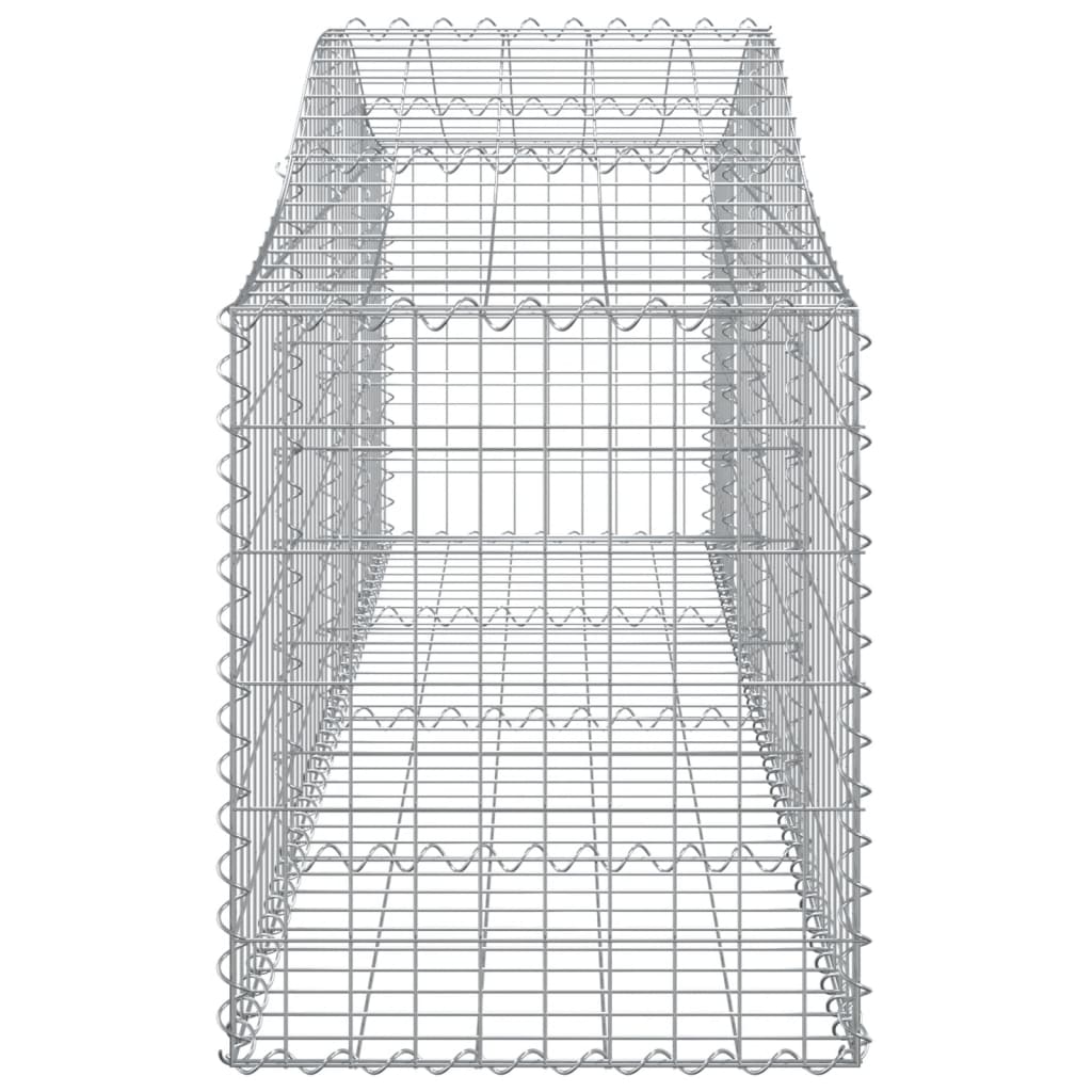 Arched Gabion Baskets 7 pcs 200x50x60/80 cm Galvanised Iron