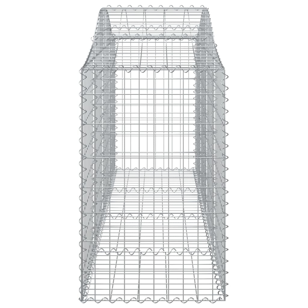 Arched Gabion Baskets 4 pcs 200x50x80/100 cm Galvanised Iron