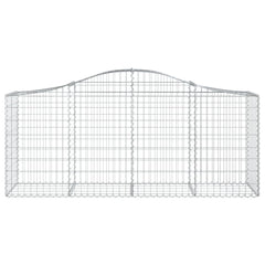 Arched Gabion Baskets 10 pcs 200x50x80/100 cm Galvanised Iron