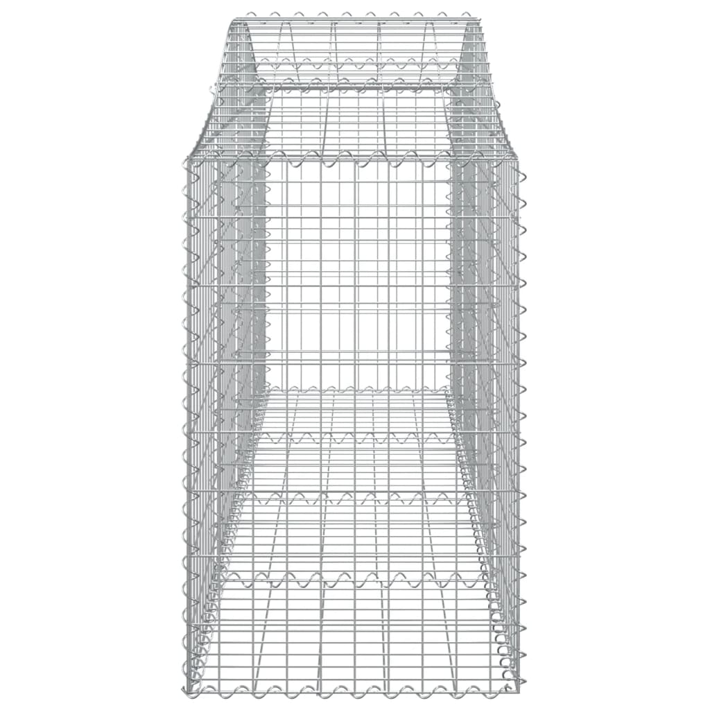 Arched Gabion Baskets 10 pcs 200x50x80/100 cm Galvanised Iron