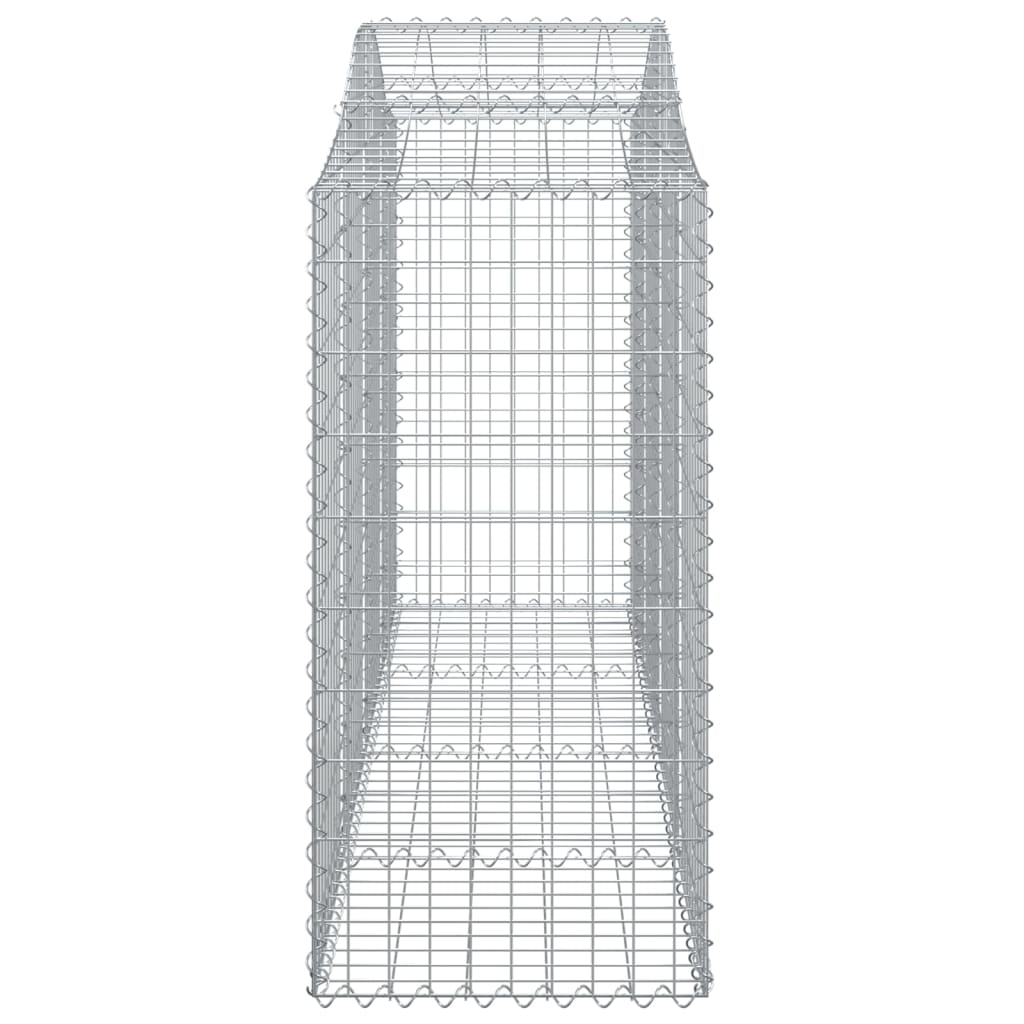 Arched Gabion Baskets 4 pcs 200x50x120/140 cm Galvanised Iron