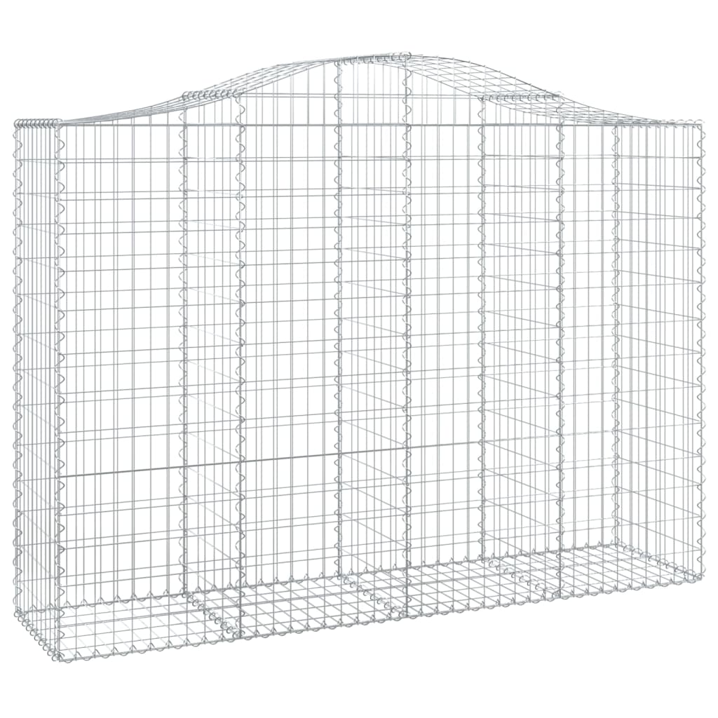 Arched Gabion Baskets 2 pcs 200x50x140/160 cm Galvanised Iron