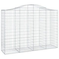 Arched Gabion Baskets 2 pcs 200x50x140/160 cm Galvanised Iron