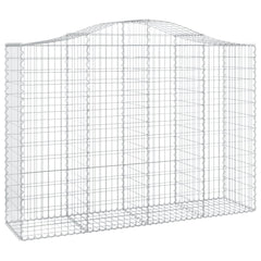 Arched Gabion Baskets 10 pcs 200x50x140/160 cm Galvanised Iron