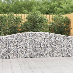 Arched Gabion Baskets 3 pcs 400x30x80/100 cm Galvanised Iron