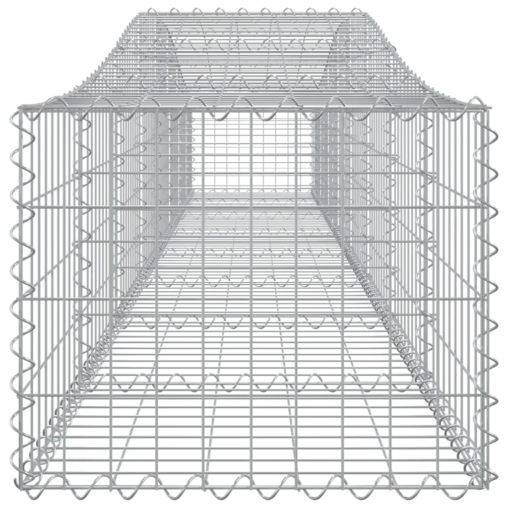 Arched Gabion Baskets 8 pcs 400x50x40/60 cm Galvanised Iron