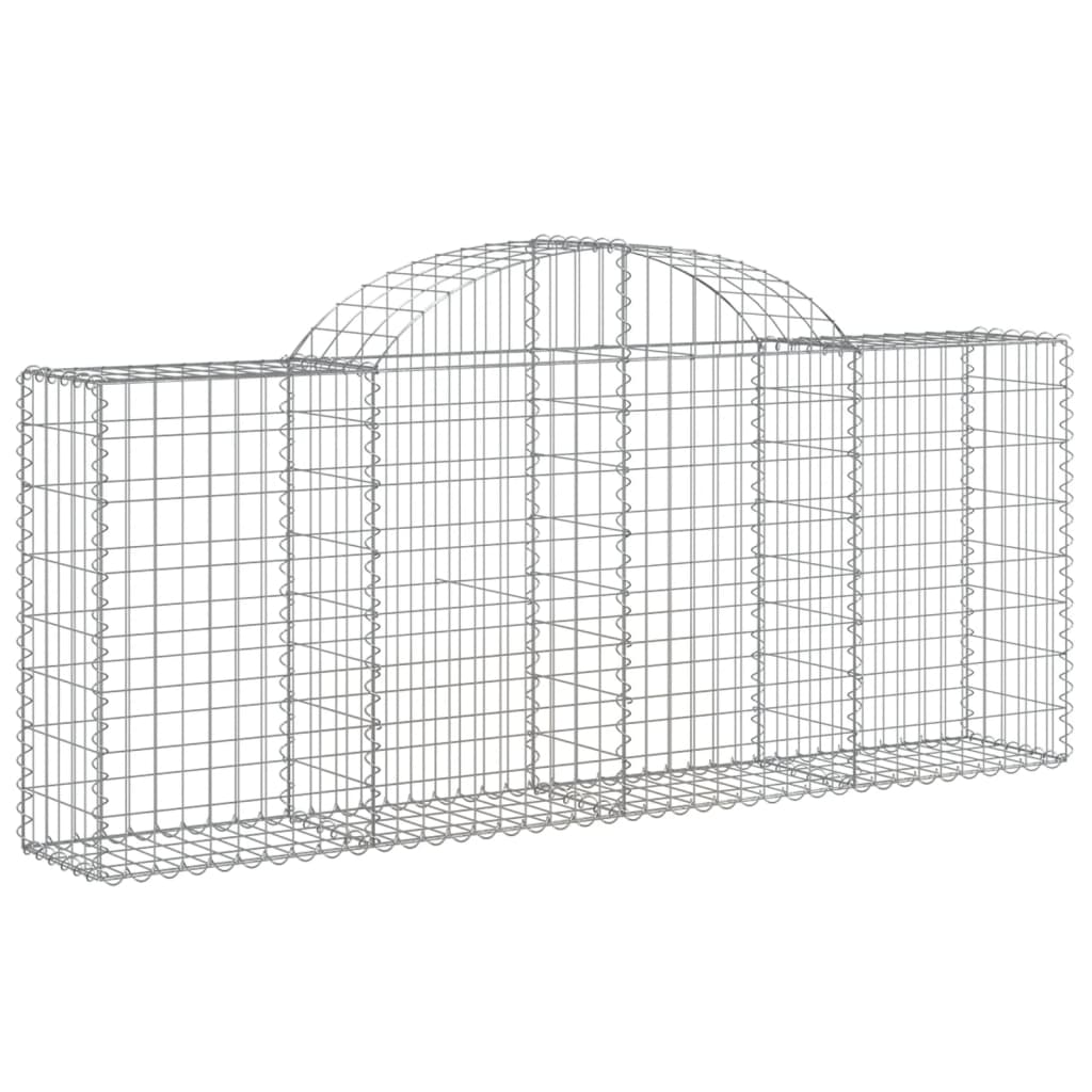 Arched Gabion Baskets 25 pcs 200x30x80/100 cm Galvanised Iron