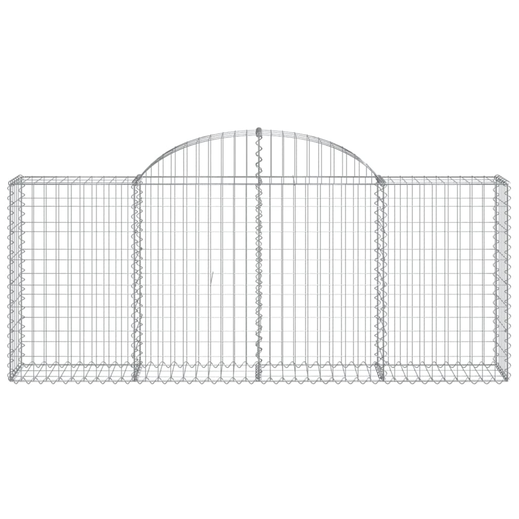 Arched Gabion Baskets 25 pcs 200x30x80/100 cm Galvanised Iron