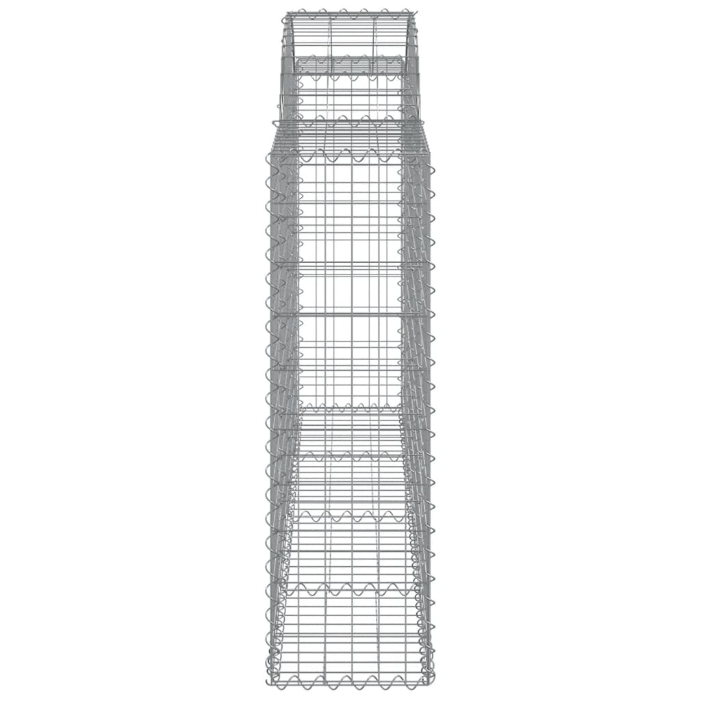 Arched Gabion Baskets 2 pcs 200x30x100/120 cm Galvanised Iron