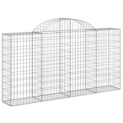 Arched Gabion Baskets 10 pcs 200x30x100/120 cm Galvanised Iron