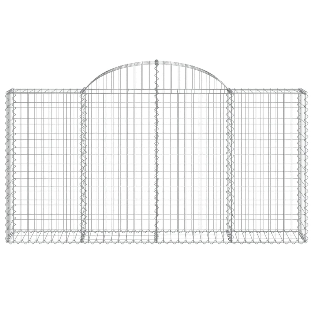 Arched Gabion Baskets 12 pcs 200x30x100/120 cm Galvanised Iron