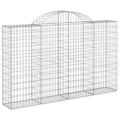 Arched Gabion Baskets 2 pcs 200x30x120/140 cm Galvanised Iron