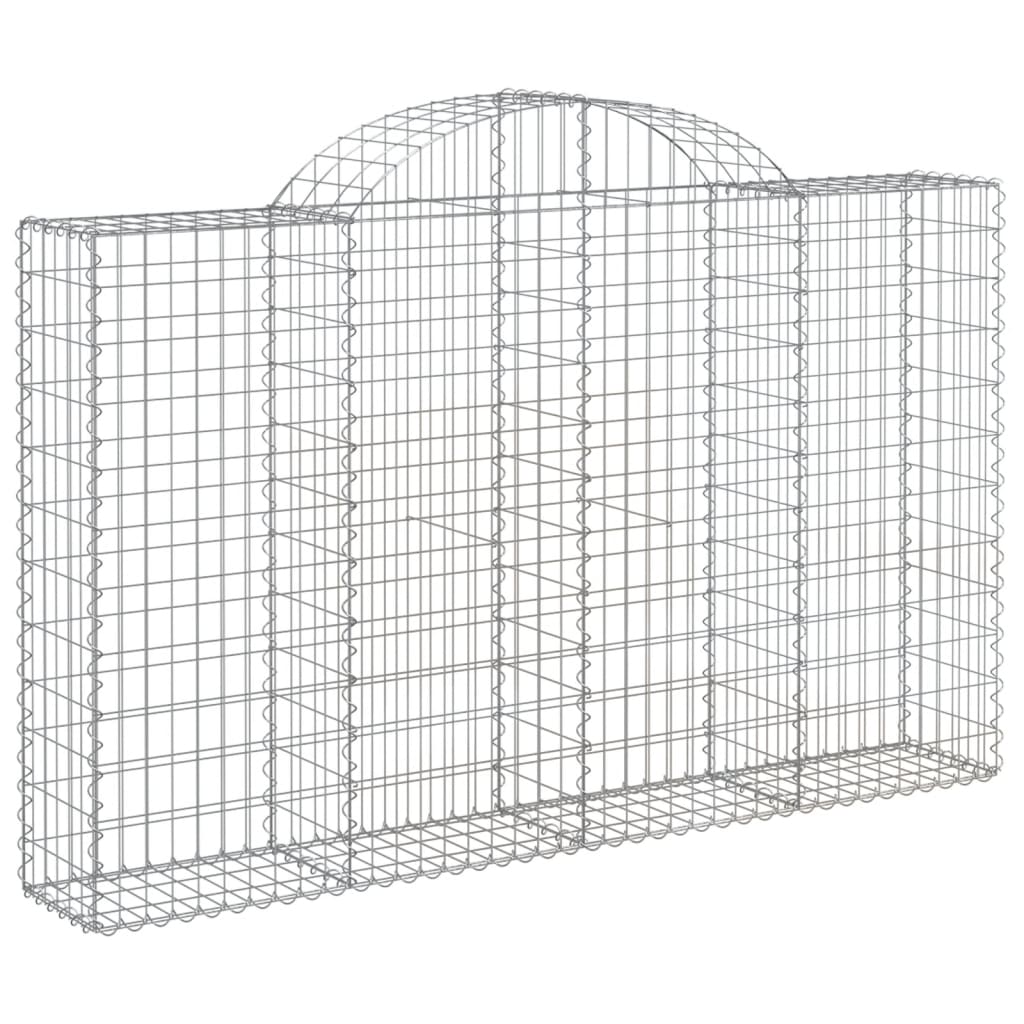 Arched Gabion Baskets 6 pcs 200x30x120/140 cm Galvanised Iron