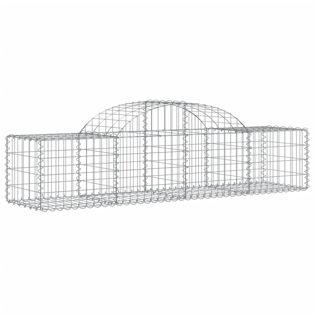 Arched Gabion Baskets 3 pcs 200x50x40/60 cm Galvanised Iron