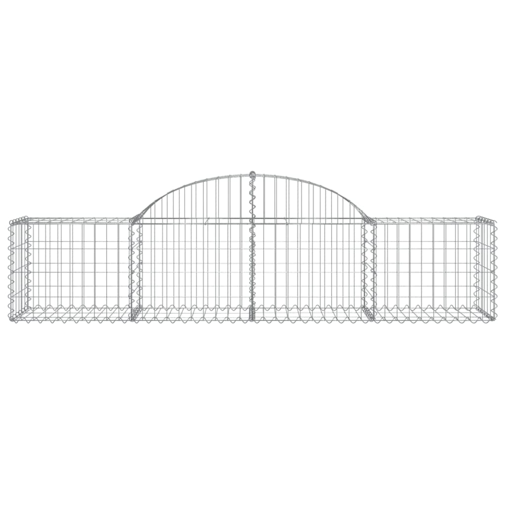 Arched Gabion Baskets 3 pcs 200x50x40/60 cm Galvanised Iron