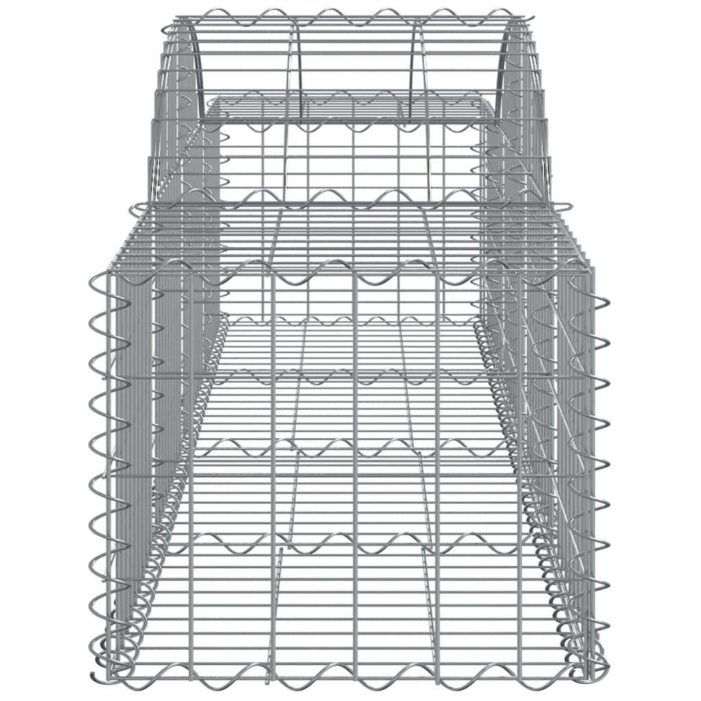 Arched Gabion Baskets 3 pcs 200x50x40/60 cm Galvanised Iron