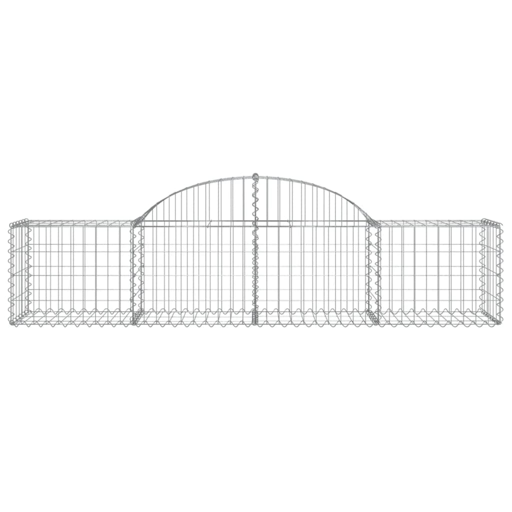 Arched Gabion Baskets 5 pcs 200x50x40/60 cm Galvanised Iron