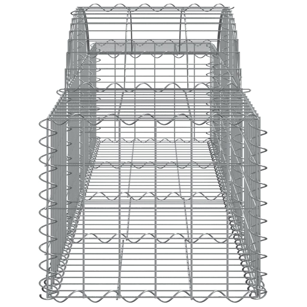 Arched Gabion Baskets 5 pcs 200x50x40/60 cm Galvanised Iron