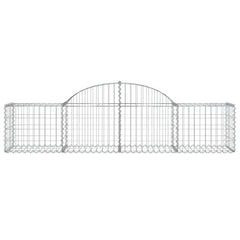 Arched Gabion Baskets 12 pcs 200x50x40/60 cm Galvanised Iron