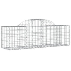 Arched Gabion Baskets 9 pcs 200x50x60/80 cm Galvanised Iron