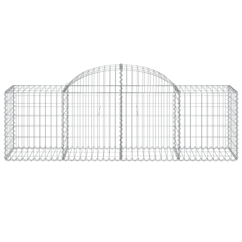 Arched Gabion Baskets 9 pcs 200x50x60/80 cm Galvanised Iron