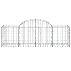 Arched Gabion Baskets 9 pcs 200x50x60/80 cm Galvanised Iron