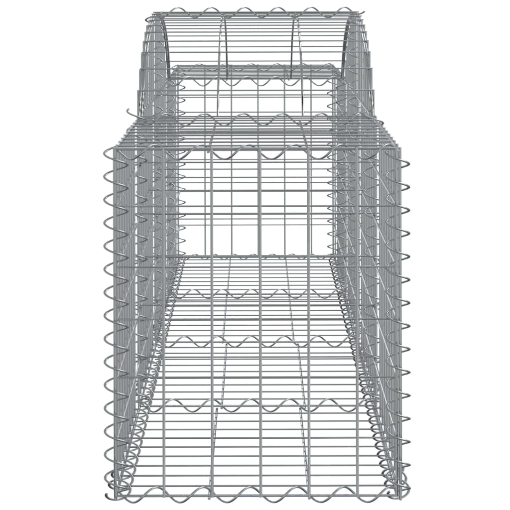 Arched Gabion Baskets 9 pcs 200x50x60/80 cm Galvanised Iron