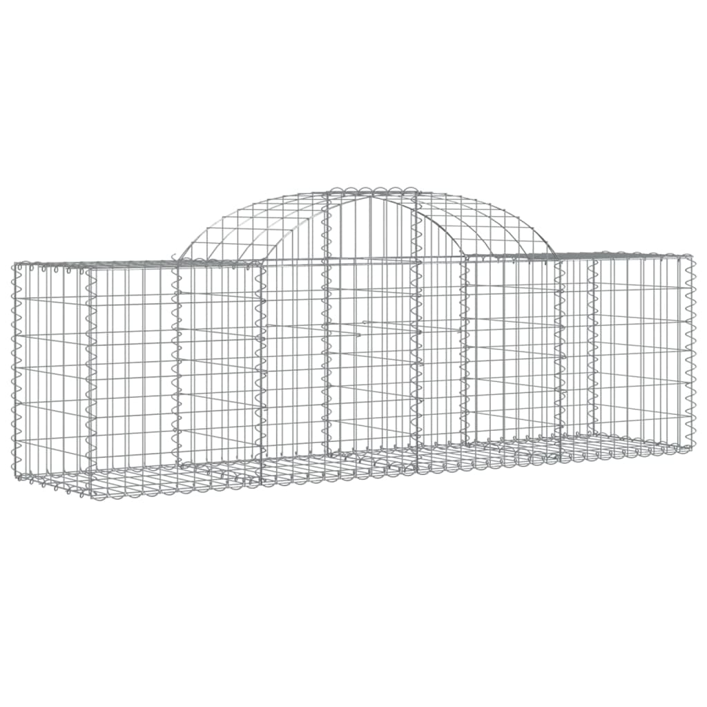 Arched Gabion Baskets 20 pcs 200x50x60/80 cm Galvanised Iron