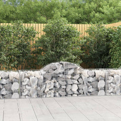 Arched Gabion Baskets 20 pcs 200x50x60/80 cm Galvanised Iron