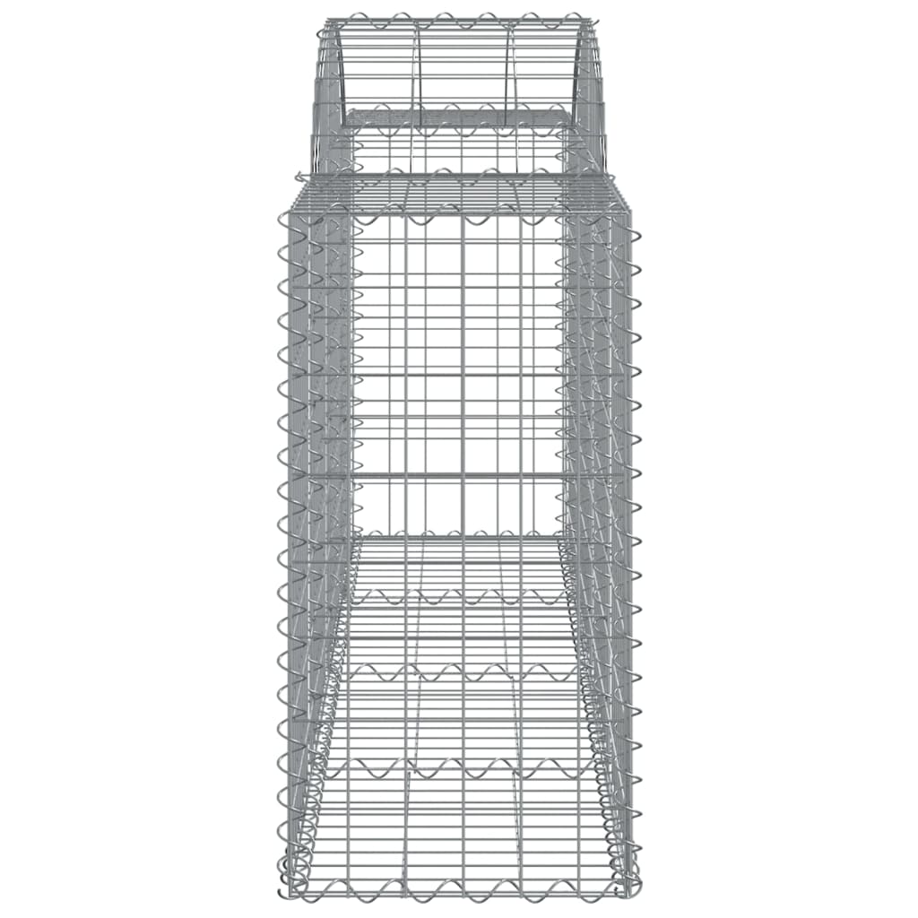 Arched Gabion Baskets 10 pcs 200x50x80/100 cm Galvanised Iron