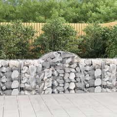 Arched Gabion Baskets 10 pcs 200x50x80/100 cm Galvanised Iron