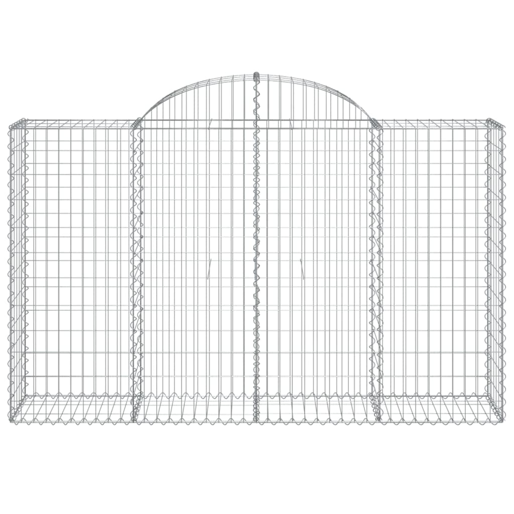 Arched Gabion Baskets 14 pcs 200x50x120/140 cm Galvanised Iron